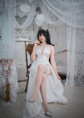 萌妹子Nyako喵子 – 大凤纯白婚纱