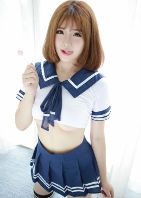 徐cake 《性感水手服+粉色抹胸连体服》 模范学院 Vol.020