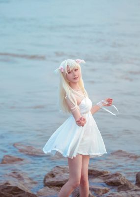 网红COS 弦音sic – 伊莉雅 白裙