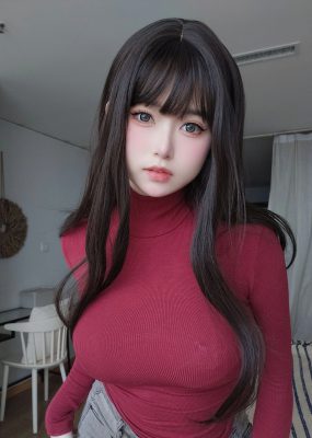微密圈 女主K – 红色毛衣的丰满妹妹