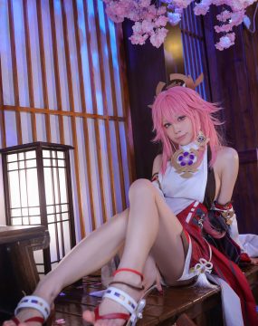 网红COS 水淼aqua – 八重神子
