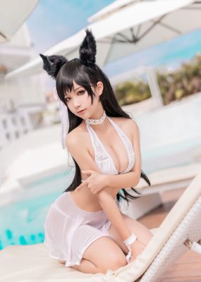 网红COS 蠢沫沫 – 爱宕 犬 泳装
