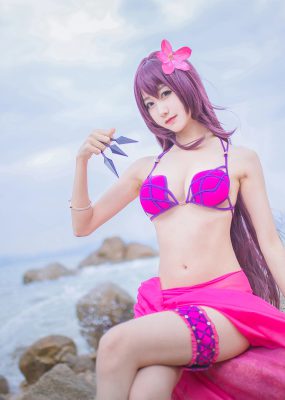 网红少女 木绵绵OwO – 沙滩斯卡哈