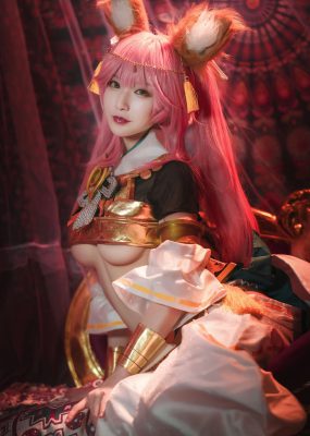 网红COS 铁板烧鬼舞w – 玉藻前 神话