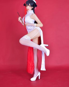 网红COS 九曲Jean 碧蓝航线 旗袍