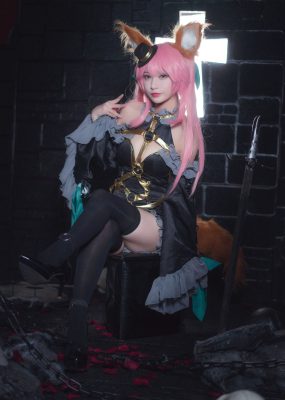 网红COS 铁板烧鬼舞w – 玉藻前 魔术