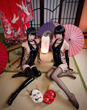 网红COS 水淼aqua&清水由乃 忍者双人