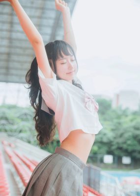 网红少女 木绵绵OwO – 灰色JK制服