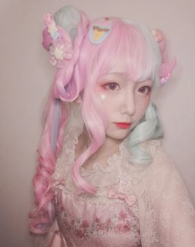 网红COS 弦音sic – lolita草莓薄荷冰淇淋