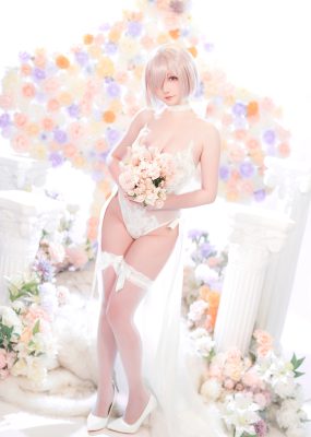 Coser小姐姐星之迟迟 – 玛修同人婚纱
