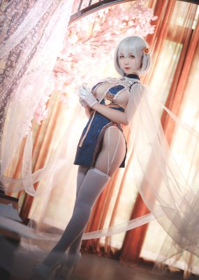 网红COS 樱落酱w – 天狼星旗袍