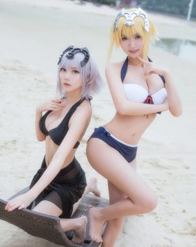 超人气Coser鳗鱼霏儿&大肉丸Amiee 贞德