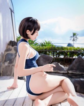 网红COS 水淼aqua – 竞泳水着