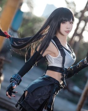 网红COS 水淼aqua – 蒂法原皮