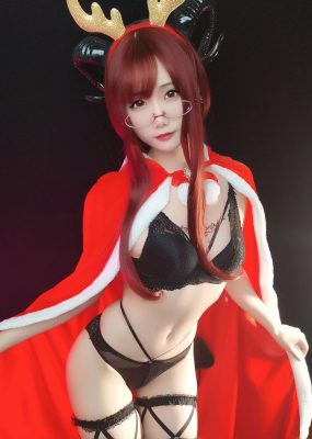 网红COS 曉美媽 – (圣诞自拍)雪夜魅魔