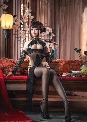 萌系小姐姐蜜汁猫裘 – 绝代风华 旗袍