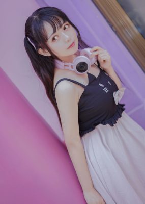 大眼萌妹黑猫猫OvO – pink