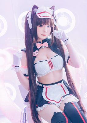 微博妹纸霜月shimo – 巧克力赛车服