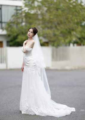 秀人网 No.7310 梦心玥 白色婚纱服饰安吉旅拍