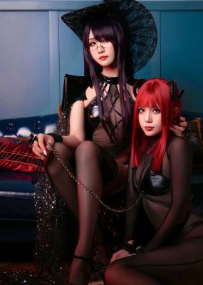 网红COS 曉美媽&羊大真人 – 魔女集会